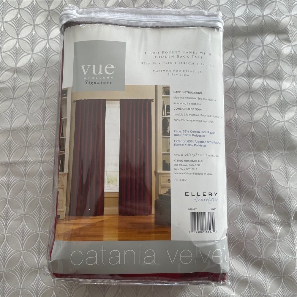 BBB burgundy velvet 95’ drapes - Picture 3 of 5
